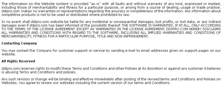 Terms and Conditions